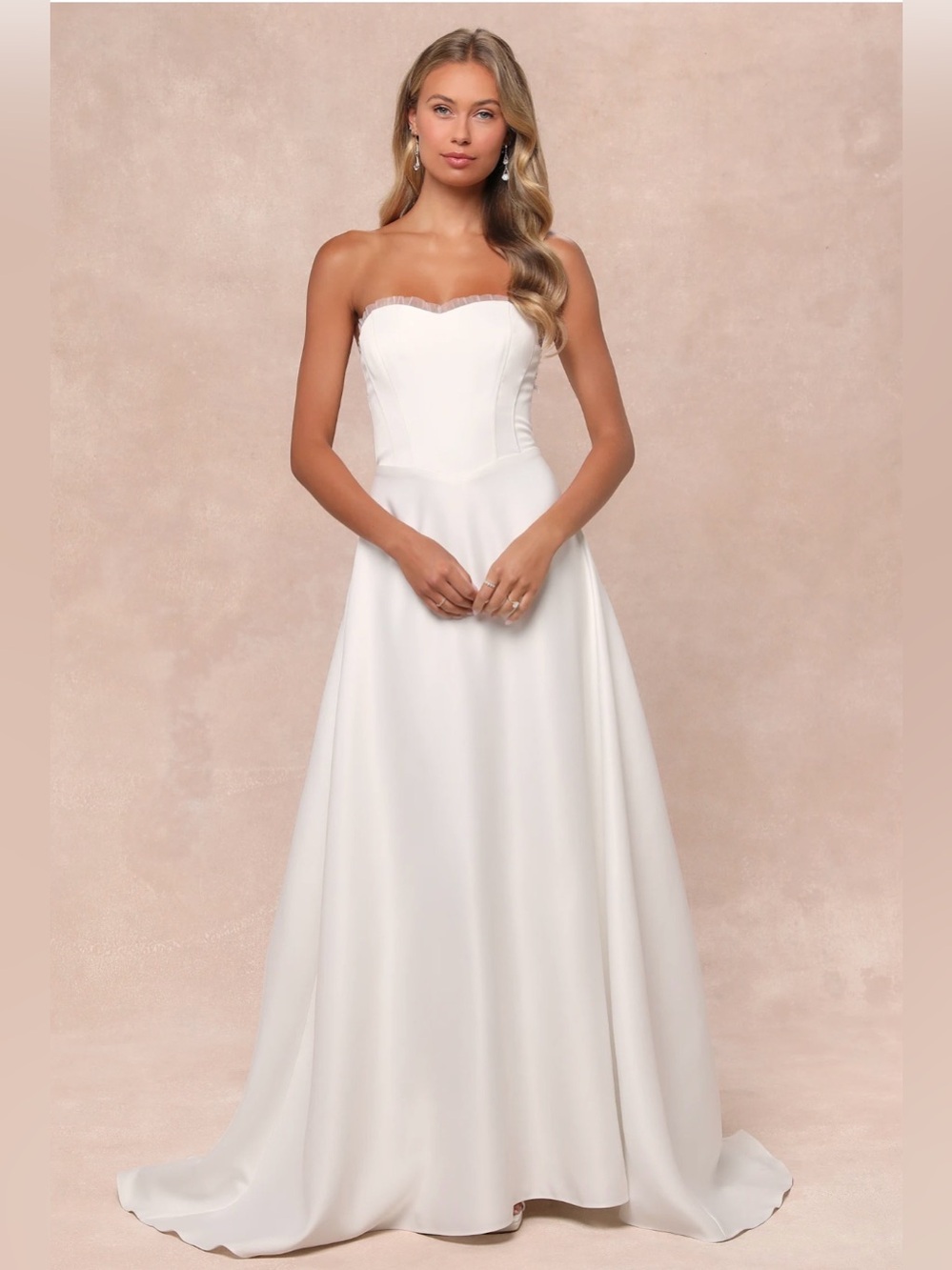 Lulus Eternal Gratitude White Floral Embroidered Strapless Maxi Dress Size XL